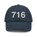716 Buffalo NY Area Code Distressed Dad Hat