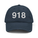 918 Tulsa Area Code Distressed Dad Hat