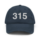 315 Upstate NY Area Code Distressed Dad Hat