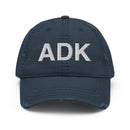 ADK Adirondack Mountains Upstate NY Distressed Dad Hat