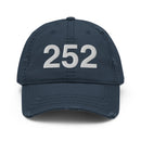 252 Outer Banks NC Area Code Distressed Dad Hat