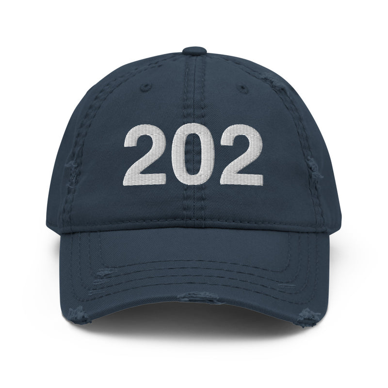 202 Washington DC Area Code Distressed Dad Hat