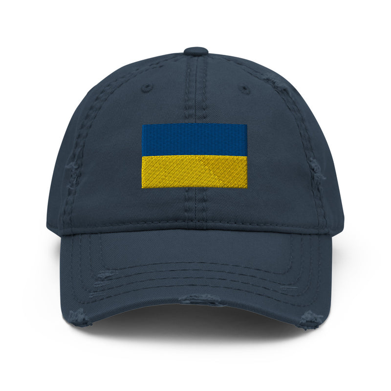 Flag of Ukraine Distressed Dad Hat