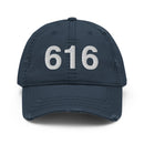616 Grand Rapids MI Distressed Dad Hat
