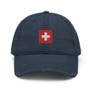 Switzerland Flag Distressed Dad Hat