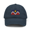 Denver Colorado Flag Distressed Dad Hat