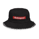 Gabagool Box Logo Distressed Denim Bucket Hat