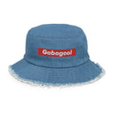 Gabagool Box Logo Distressed Denim Bucket Hat