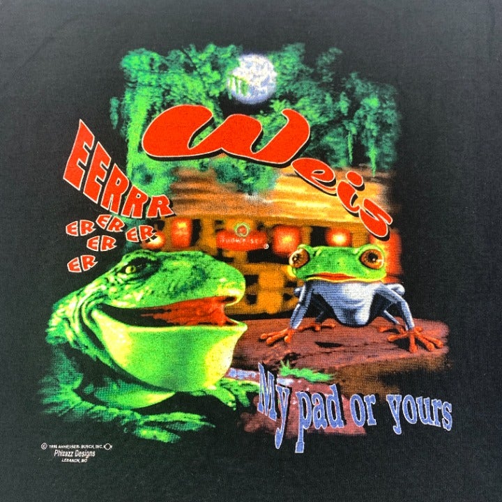 90s Budweiser Frog T-shirt Size XL Made in USA