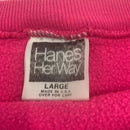 Vintage Hanes Her Way Pink Blank Sweater Size L Made in USA