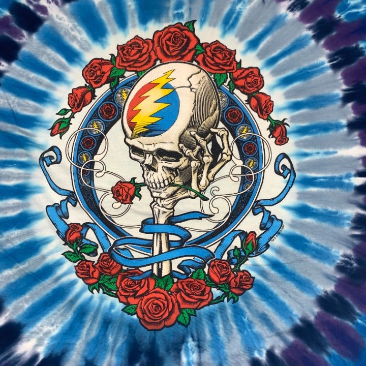 Tie Dye Grateful Dead Liquid Blue T-shirt Size 3XL