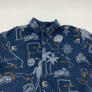 Harley Davidson USA map Button Down Size M