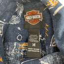 Harley Davidson USA map Button Down Size M