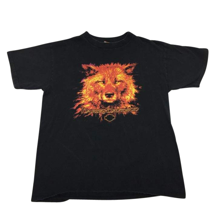 Santa Fe Harley Davidson Wolf Logo T-shirt Size XL