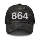864 Greenville SC Area Code Camo Dad Hat