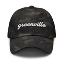 Cursive Greenville SC Camo Dad Hat