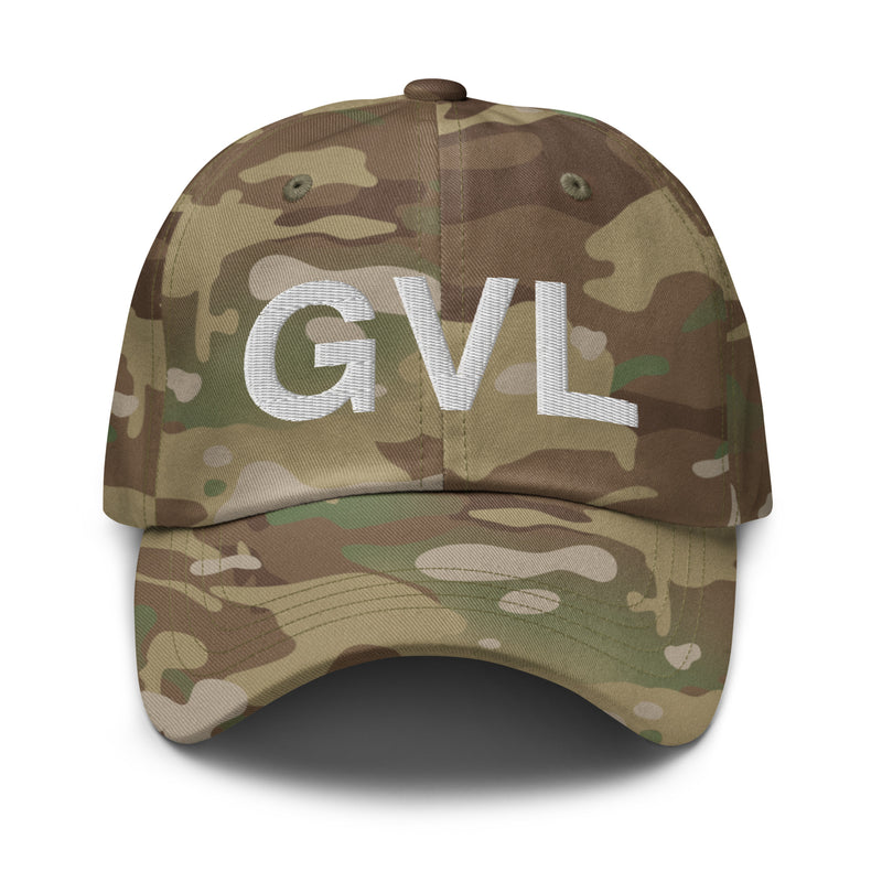 GVL Greenville SC Airport Code Camo Dad Hat