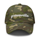 Cursive Greenville SC Camo Dad Hat