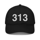 313 Detroit MI Area Code Organic Cotton Dad Hat