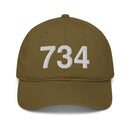 734 Ann Arbor Mi Area Code Organic Dad Hat
