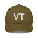 Vermont VT State Abbreviation Organic Cotton Dad Hat