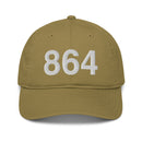 864 Greenville SC Area Code Organic Cotton Dad Hat