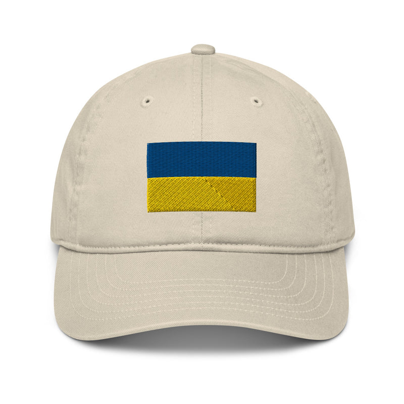 Flag of Ukraine Organic Cotton Dad Hat