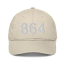 864 Greenville SC Area Code Organic Cotton Dad Hat
