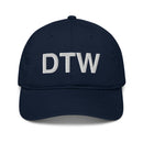 DTW Detroit MI Airport Code Organic Cotton Dad Hat