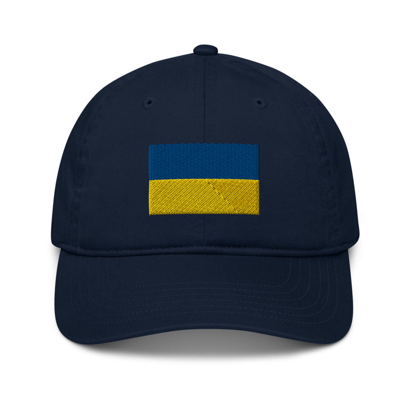 Flag of Ukraine Organic Cotton Dad Hat