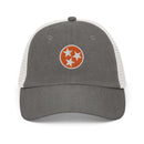 Orange Tennessee Flag Faded Trucker Hat