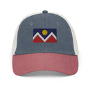 Denver Colorado Flag Faded Trucker Hat