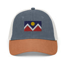 Denver Colorado Flag Faded Trucker Hat