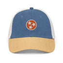 Orange Tennessee Flag Faded Trucker Hat