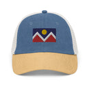 Denver Colorado Flag Faded Trucker Hat