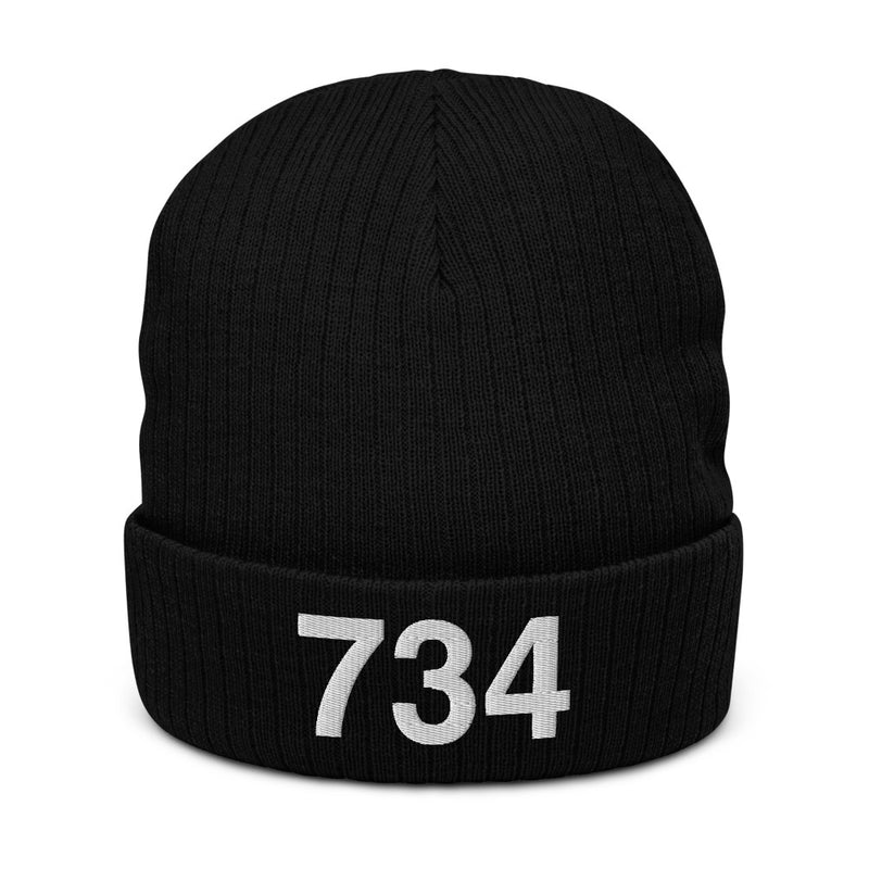 734 Ann Arbor Mi Area Code Recycled Cuffed Beanie