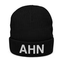 AHN Athens GA Airport Code Recycled Polyester Cuffed Beanie