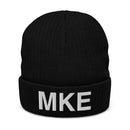 MKE Milwaukee Airport Code Recycled Polyester Cuffed Beanie