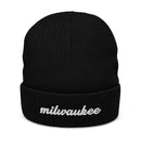 Cursive Milwaukee Recycled Polyester Cuffed Beanie
