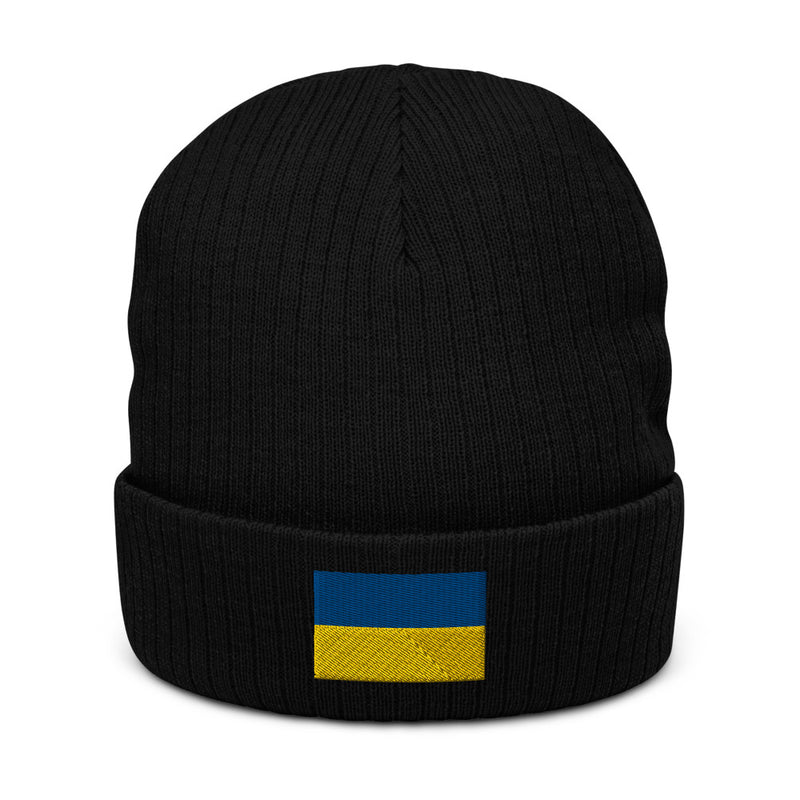 Flag of Ukraine Recycled Cuffed Beanie