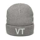 Vermont VT State Abbreviation Recycled Polyester Cuffed Beanie