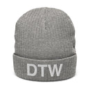 DTW Detroit MI Airport Code Recycled Cuffed Beanie