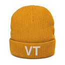 Vermont VT State Abbreviation Recycled Polyester Cuffed Beanie