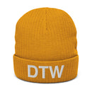 DTW Detroit MI Airport Code Recycled Cuffed Beanie