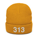 313 Detroit Mi Area Code Recycled Cuffed Beanie