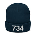 734 Ann Arbor Mi Area Code Recycled Cuffed Beanie