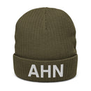 AHN Athens GA Airport Code Recycled Polyester Cuffed Beanie