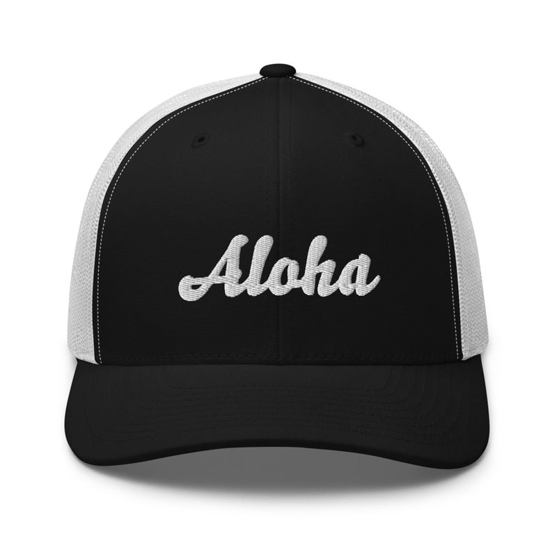 Cursive Aloha Trucker Hat