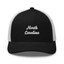 Cursive North Carolina Trucker Hat