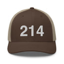 214 Dallas Area Code Trucker Hat